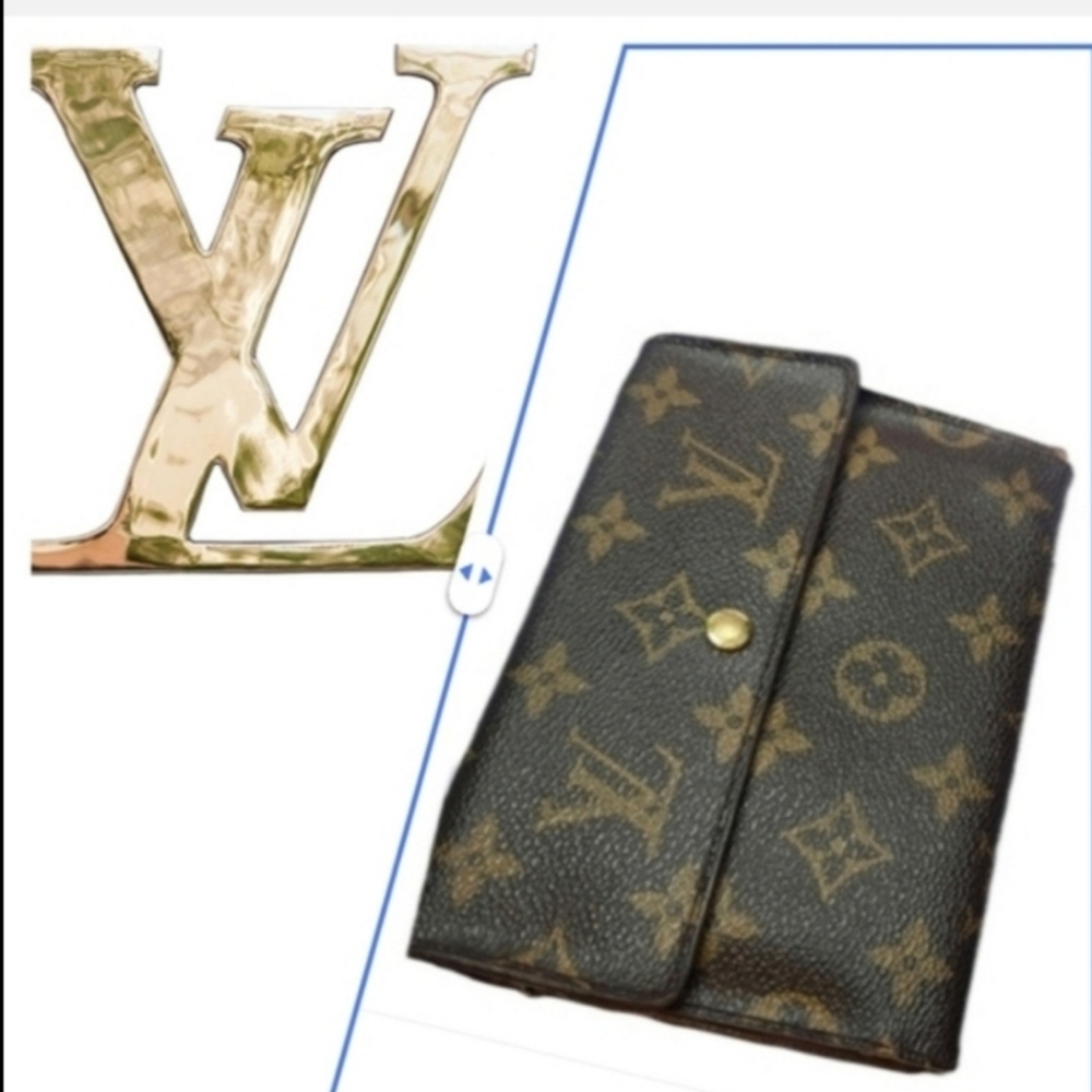 🧧GREAT Louis  Vuitton Porte Tressor Etui Papier Clutch/Wallet🌋+GIFT
